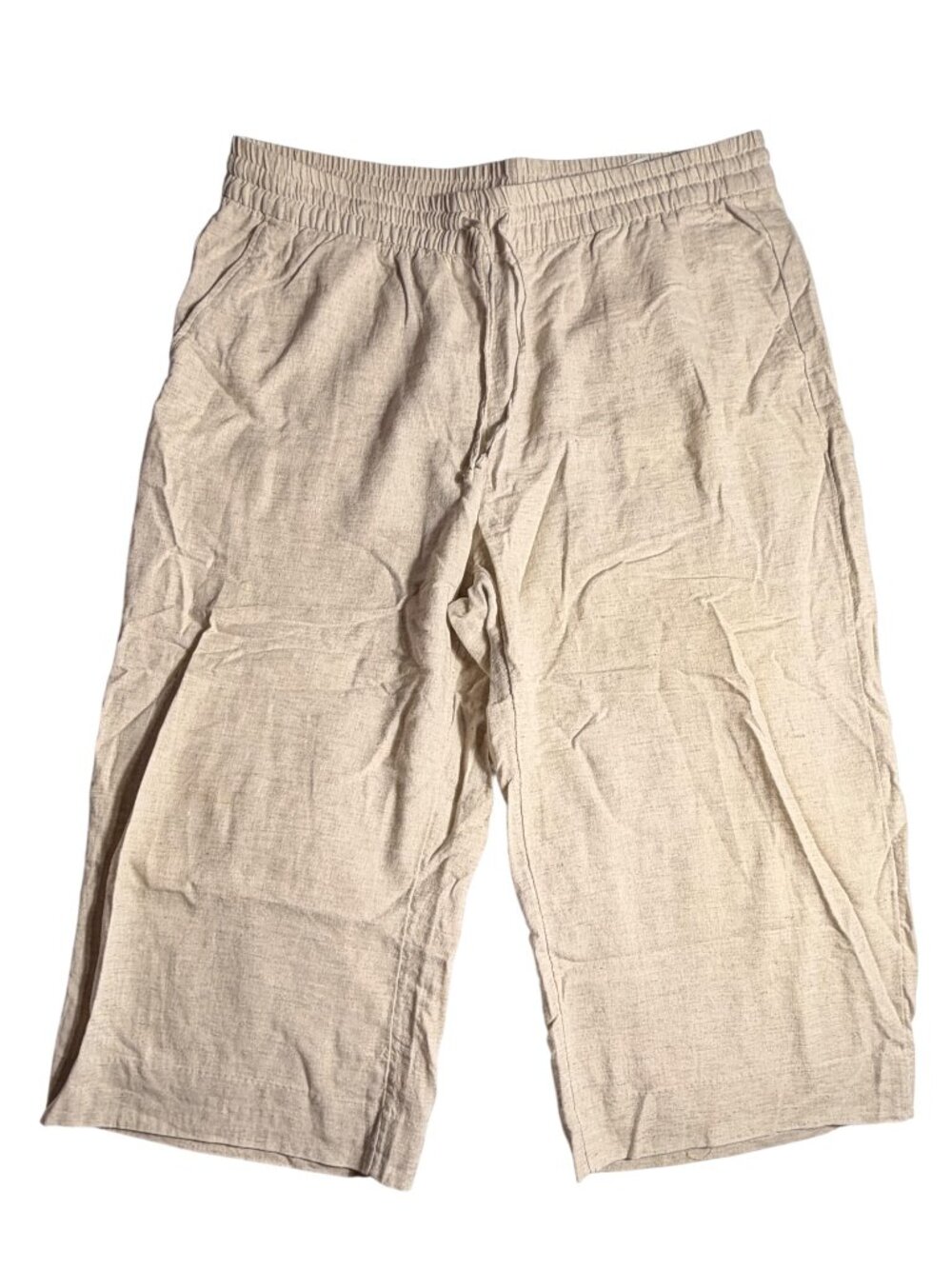 Women's XL Ivory/Cream Banana Republic Wide-Leg Crop Pants